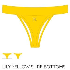 Lily Yellow Surf Bottoms (BOUTINELA) size small